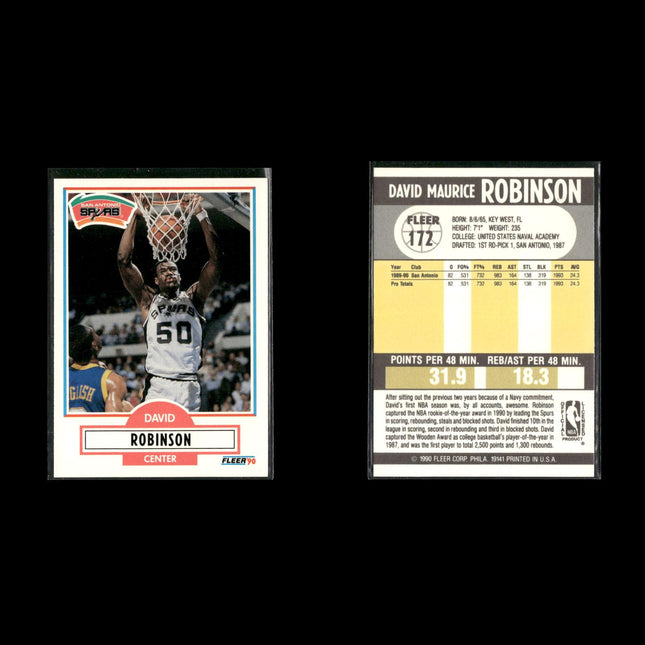 David Robinson San Antonio Spurs Basketball 12-Card Lot NBA Hoops EX