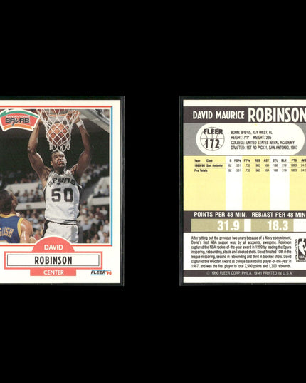 David Robinson San Antonio Spurs Basketball 12-Card Lot NBA Hoops EX