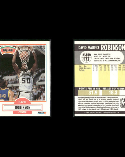 David Robinson San Antonio Spurs Basketball 12-Card Lot NBA Hoops EX