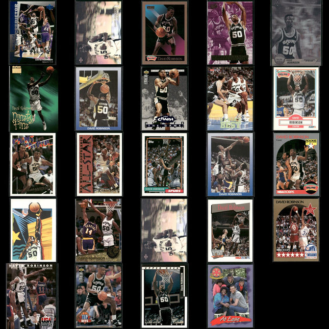 David Robinson San Antonio Spurs Basketball 24-Card Lot NBA Hoops EX