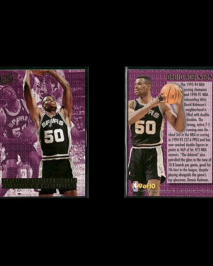 David Robinson San Antonio Spurs Basketball 24-Card Lot NBA Hoops EX