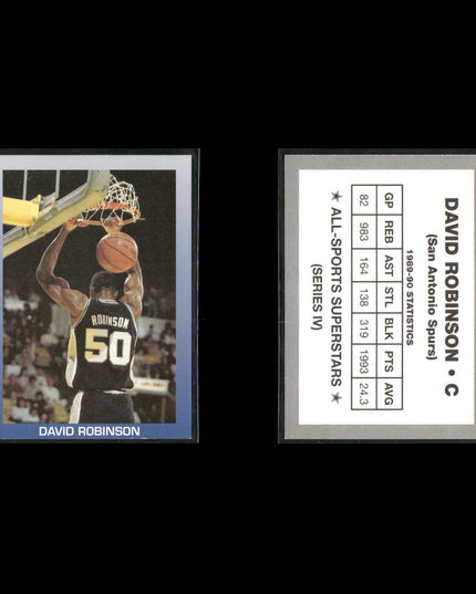 David Robinson San Antonio Spurs Basketball 24-Card Lot NBA Hoops EX