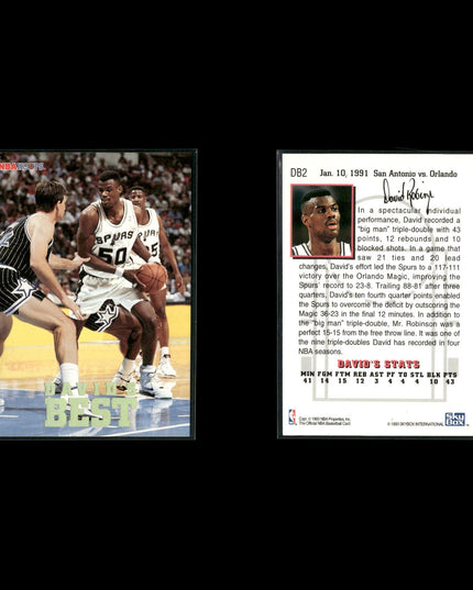 David Robinson San Antonio Spurs Basketball 24-Card Lot NBA Hoops EX