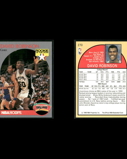 David Robinson San Antonio Spurs Basketball 24-Card Lot NBA Hoops EX
