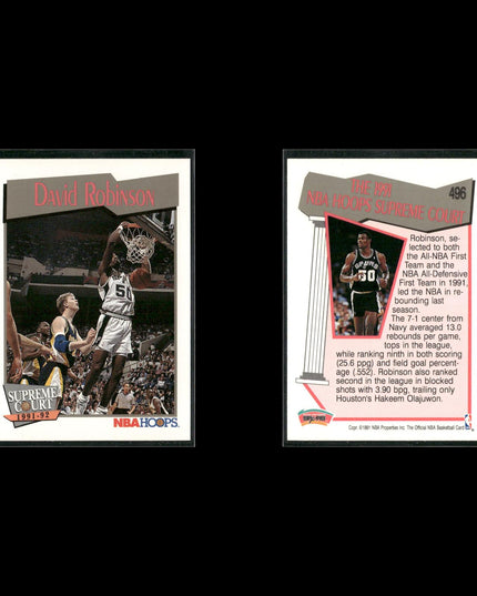 David Robinson San Antonio Spurs Basketball 24-Card Lot NBA Hoops EX