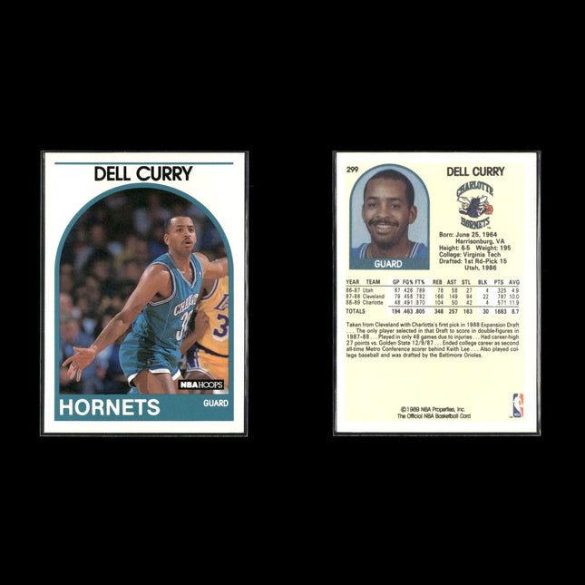 Dell Curry Charlotte Hornets Basketball 6-Card Lot NBA Hoops EX