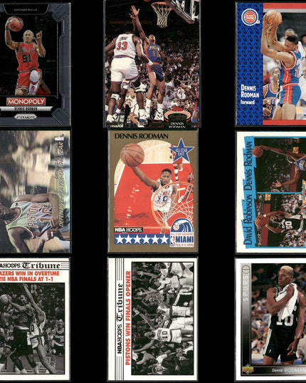 Dennis Rodman Detroit Pistons Basketball 9-Card Lot Upper Deck EX
