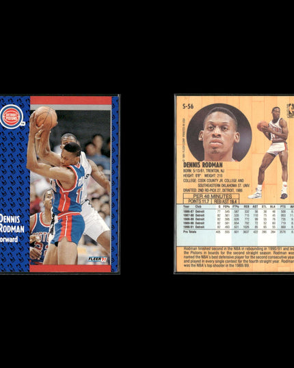 Dennis Rodman Detroit Pistons Basketball 9-Card Lot Upper Deck EX