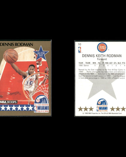 Dennis Rodman Detroit Pistons Basketball 9-Card Lot Upper Deck EX