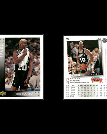 Dennis Rodman Detroit Pistons Basketball 9-Card Lot Upper Deck EX