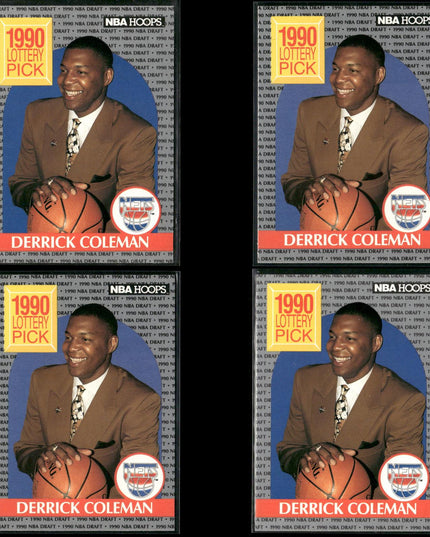 Derrick Coleman New Jersey Nets Basketball 4-Card Lot NBA Hoops EX