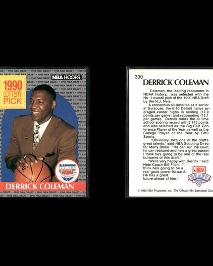 Derrick Coleman New Jersey Nets Basketball 4-Card Lot NBA Hoops EX