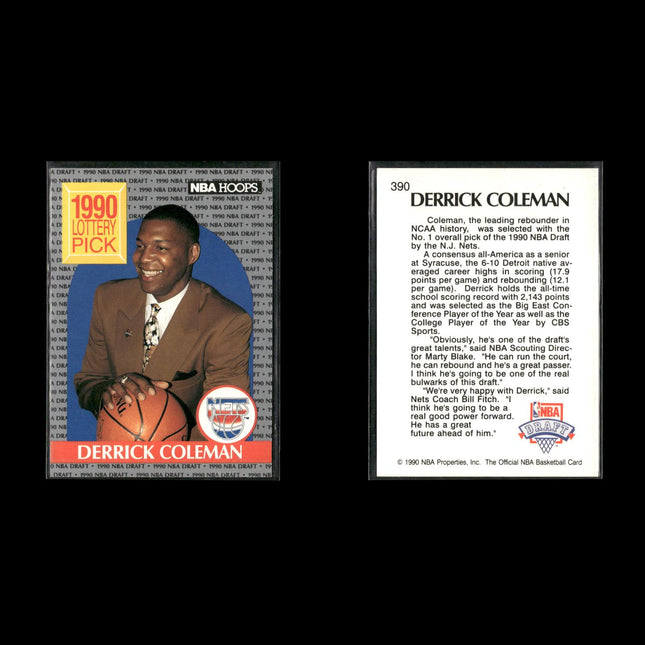 Derrick Coleman New Jersey Nets Basketball 4-Card Lot NBA Hoops EX