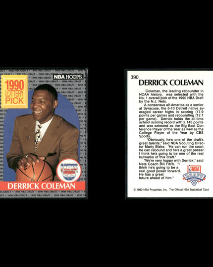 Derrick Coleman New Jersey Nets Basketball 4-Card Lot NBA Hoops EX