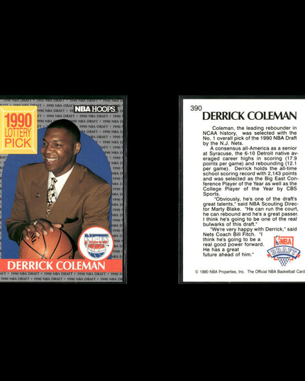 Derrick Coleman New Jersey Nets Basketball 4-Card Lot NBA Hoops EX