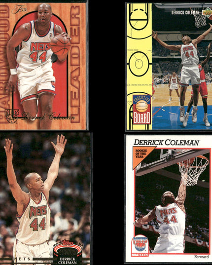 Derrick Coleman New Jersey Nets Basketball 4-Card Lot NBA Hoops EX