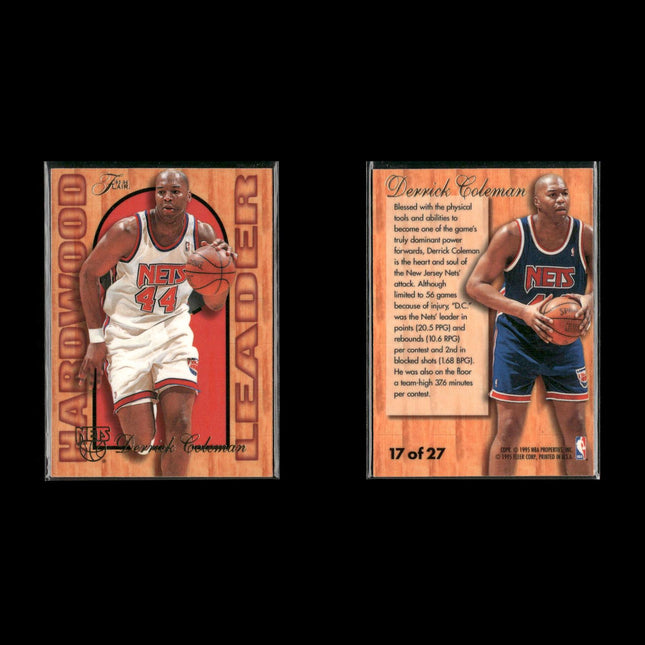 Derrick Coleman New Jersey Nets Basketball 4-Card Lot NBA Hoops EX