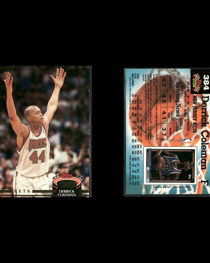 Derrick Coleman New Jersey Nets Basketball 4-Card Lot NBA Hoops EX