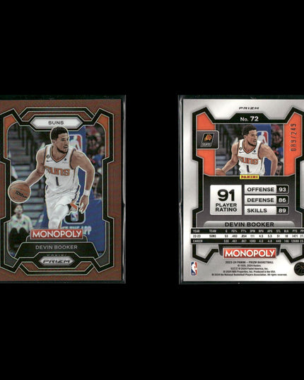 Devin Booker Phoenix Suns Basketball 12-Card Lot Panini EX