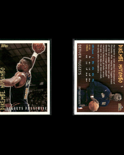Dikembe Mutombo Denver Nuggets Basketball 7-Card Lot NBA Hoops EX