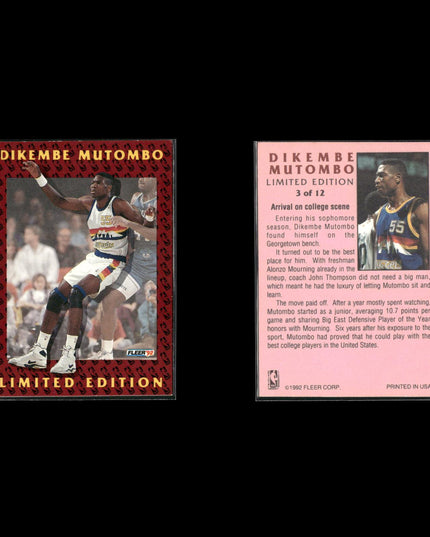 Dikembe Mutombo Denver Nuggets Basketball 7-Card Lot NBA Hoops EX