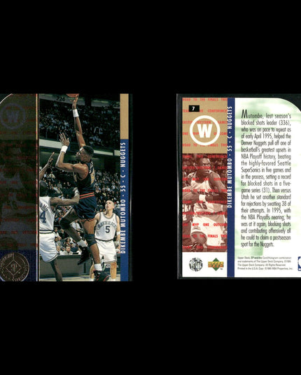 Dikembe Mutombo Denver Nuggets Basketball 7-Card Lot NBA Hoops EX