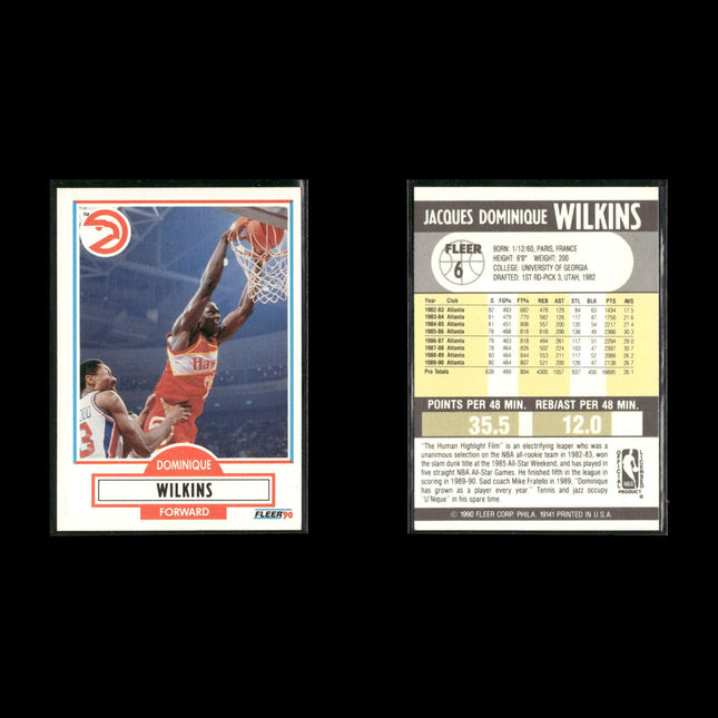 Dominique Wilkins Atlanta Hawks Basketball 11-Card Lot NBA Hoops EX