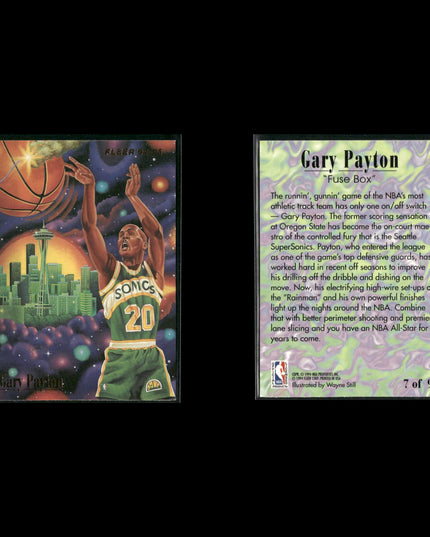 Gary Payton Seattle SuperSonics Basketball 11-Card Lot Upper Deck EX