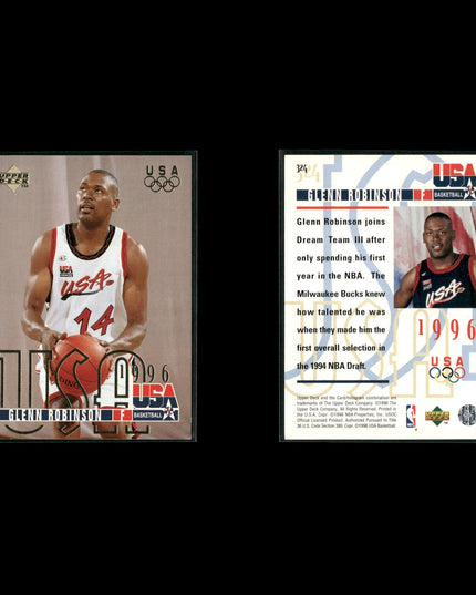 Glenn Robinson Milwaukee Bucks Basketball 8-Card Lot NBA Hoops EX