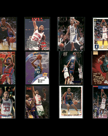 Grant Hill Detroit Pistons Basketball 12-Card Lot Upper Deck EX