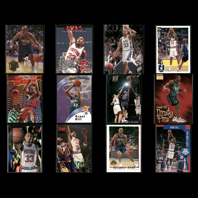 Grant Hill Detroit Pistons Basketball 12-Card Lot Upper Deck EX