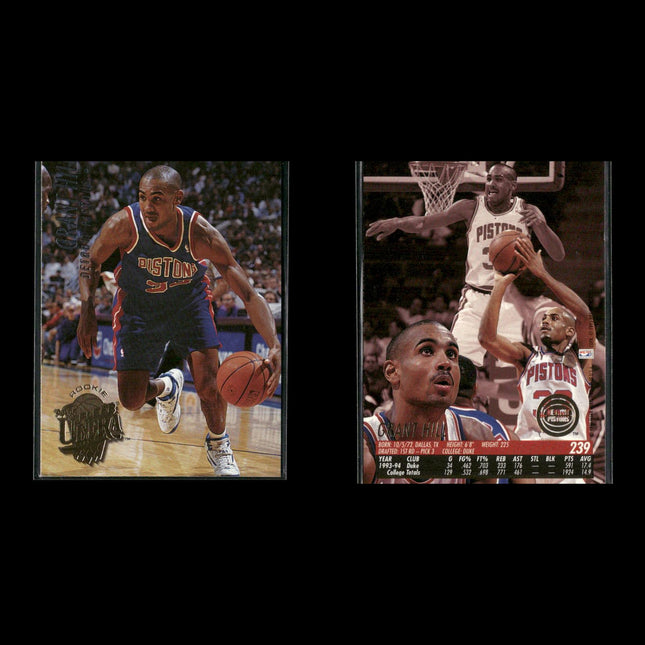 Grant Hill Detroit Pistons Basketball 12-Card Lot Upper Deck EX