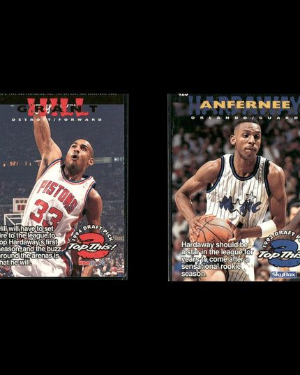 Grant Hill Detroit Pistons Basketball 12-Card Lot Upper Deck EX