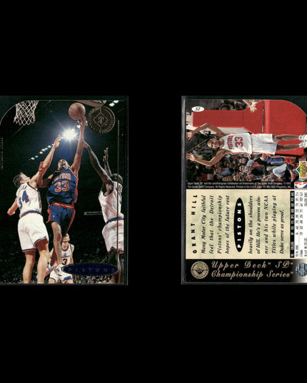 Grant Hill Detroit Pistons Basketball 12-Card Lot Upper Deck EX
