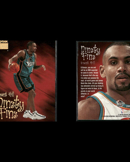 Grant Hill Detroit Pistons Basketball 12-Card Lot Upper Deck EX