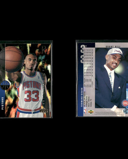 Grant Hill Detroit Pistons Basketball 12-Card Lot Upper Deck EX