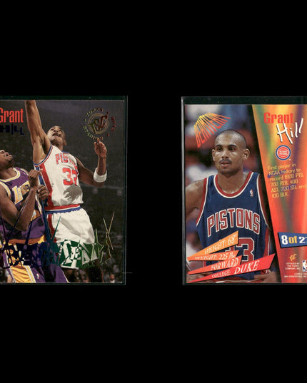 Grant Hill Detroit Pistons Basketball 12-Card Lot Upper Deck EX
