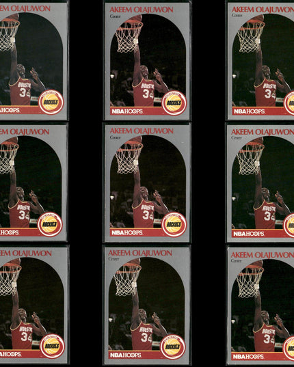 Hakeem Olajuwon Houston Rockets Basketball 9-Card Lot NBA Hoops EX