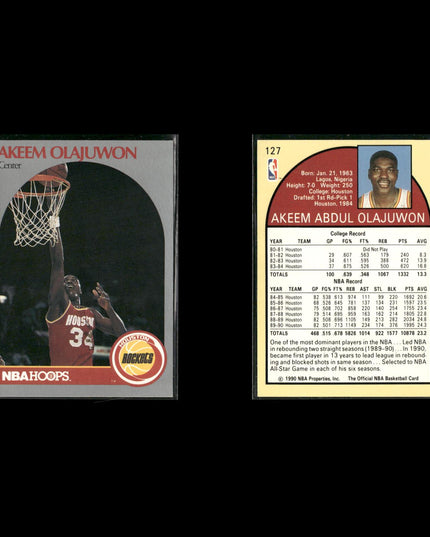 Hakeem Olajuwon Houston Rockets Basketball 9-Card Lot NBA Hoops EX