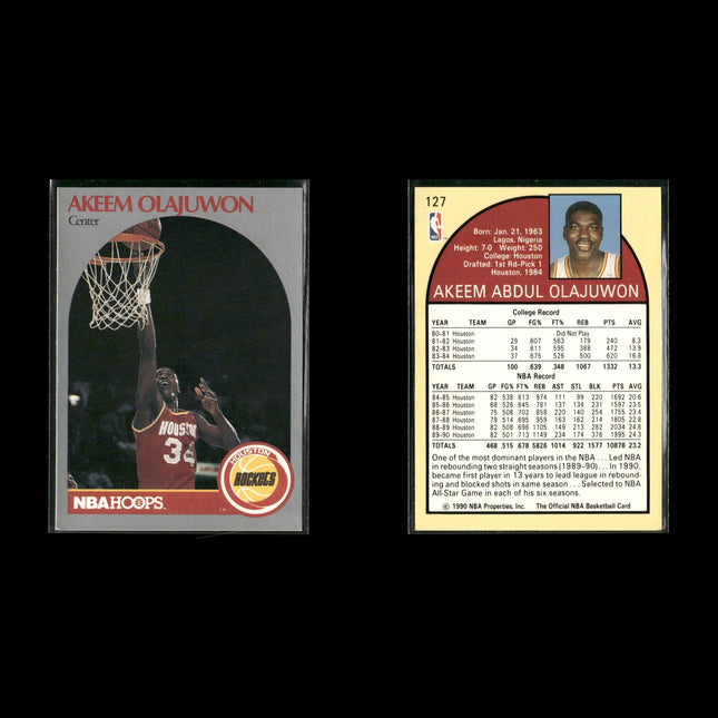 Hakeem Olajuwon Houston Rockets Basketball 9-Card Lot NBA Hoops EX