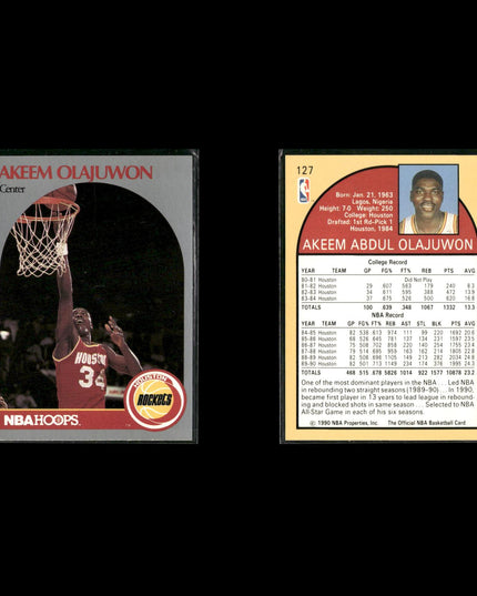 Hakeem Olajuwon Houston Rockets Basketball 9-Card Lot NBA Hoops EX