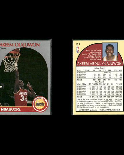 Hakeem Olajuwon Houston Rockets Basketball 9-Card Lot NBA Hoops EX