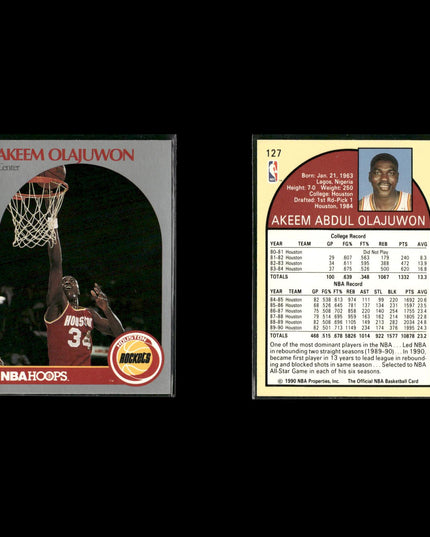 Hakeem Olajuwon Houston Rockets Basketball 9-Card Lot NBA Hoops EX