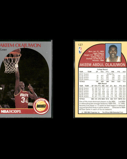 Hakeem Olajuwon Houston Rockets Basketball 9-Card Lot NBA Hoops EX