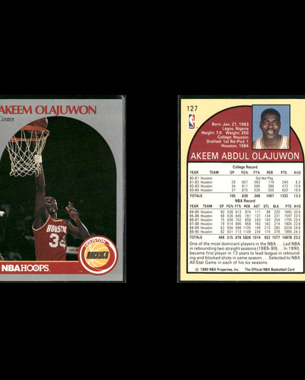 Hakeem Olajuwon Houston Rockets Basketball 9-Card Lot NBA Hoops EX
