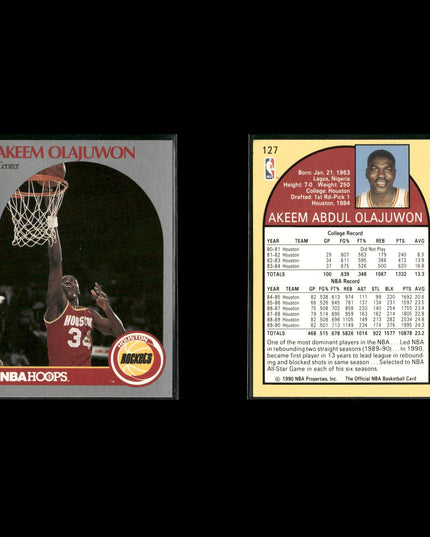 Hakeem Olajuwon Houston Rockets Basketball 9-Card Lot NBA Hoops EX