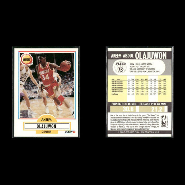 Hakeem Olajuwon Houston Rockets Basketball 13-Card Lot NBA Hoops EX