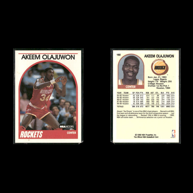 Hakeem Olajuwon Houston Rockets Basketball 6-Card Lot NBA Hoops EX