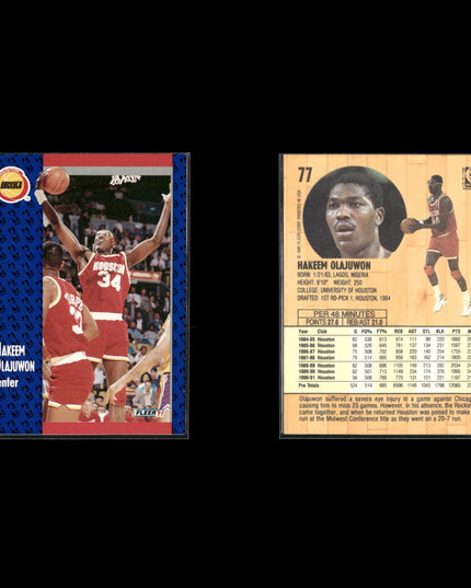 Hakeem Olajuwon Houston Rockets Basketball 6-Card Lot NBA Hoops EX