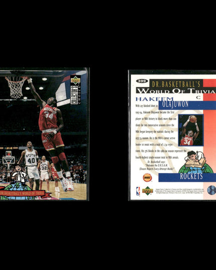 Hakeem Olajuwon Houston Rockets Basketball 6-Card Lot NBA Hoops EX